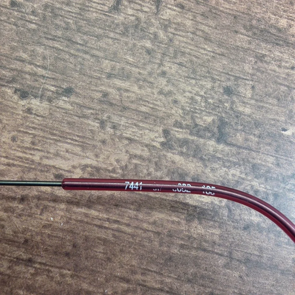 Silhouette 7441 Rimless Eyeglasses Silver Burgundy Titanium Frame Austria